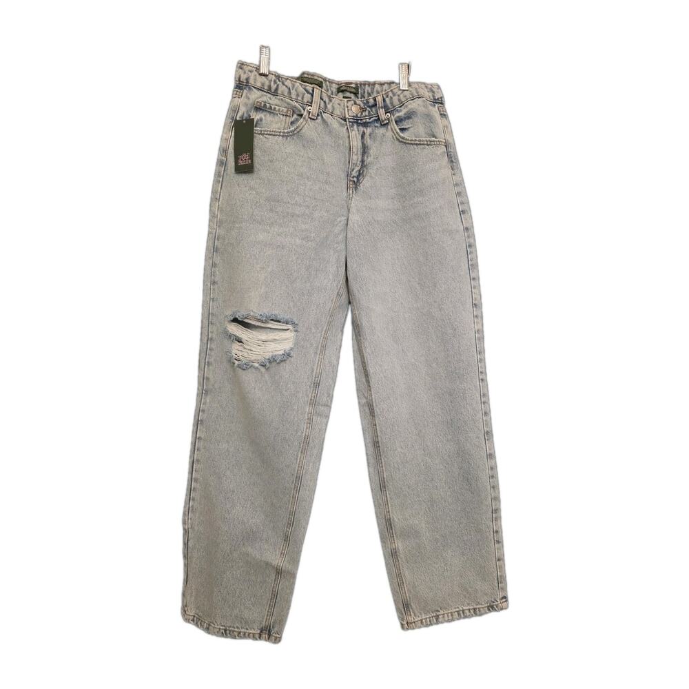 NWT 6L Women's Blue Jeans Mid-Rise 90s Relaxed Straight Wild Fable MSRP $28